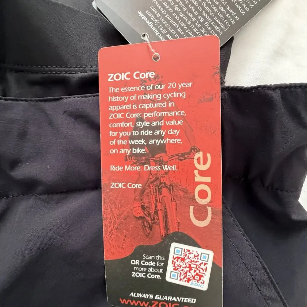New ZOIC Core Posh Short Black and Liner Cycling Shorts Womens Sz L NWT